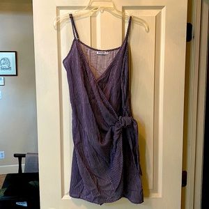 Steelen striped tie wrap dress - size S